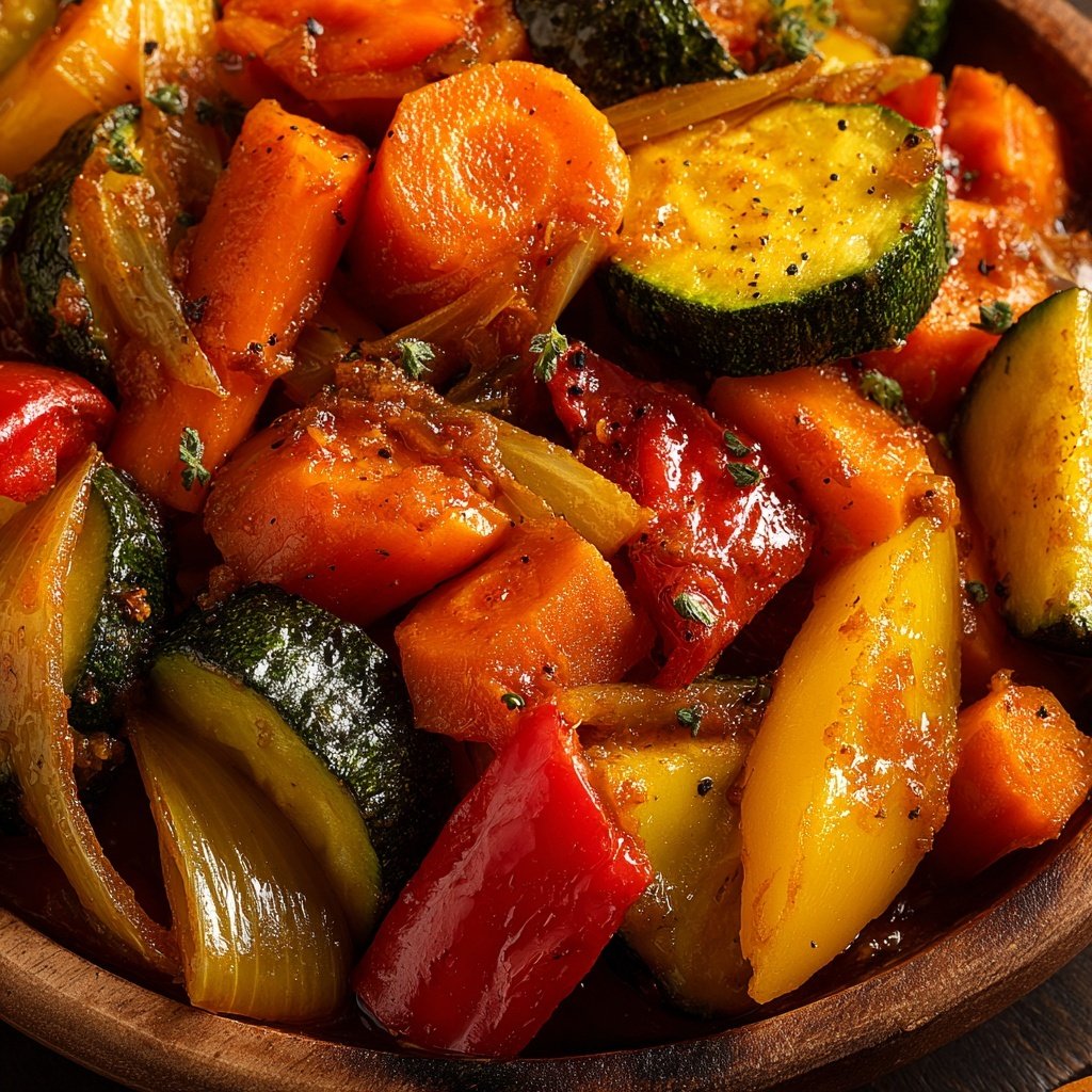 Healthy Crockpot Moroccan Vegetables