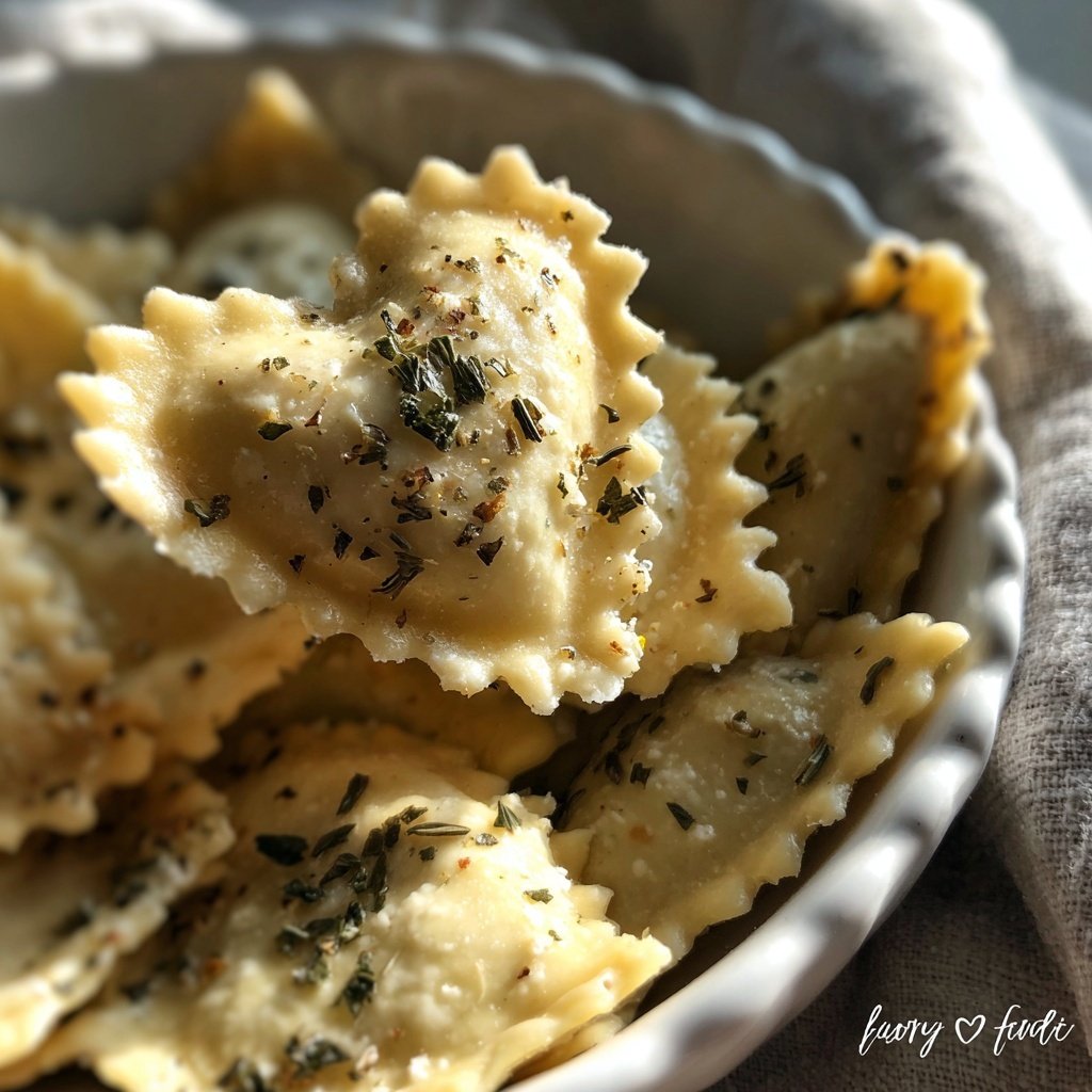 Heart-Shaped Ravioli with Ricotta and Herbs
