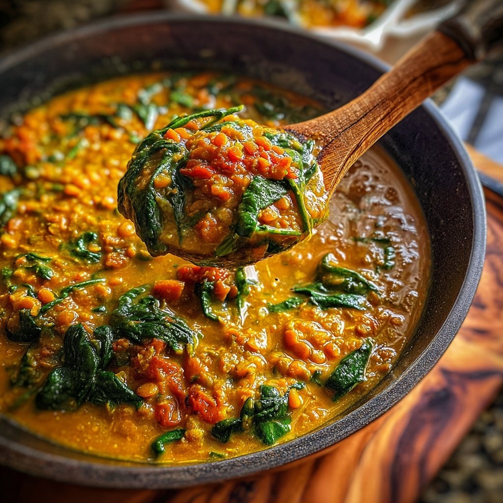 Healthy Lentil and Spinach Curry