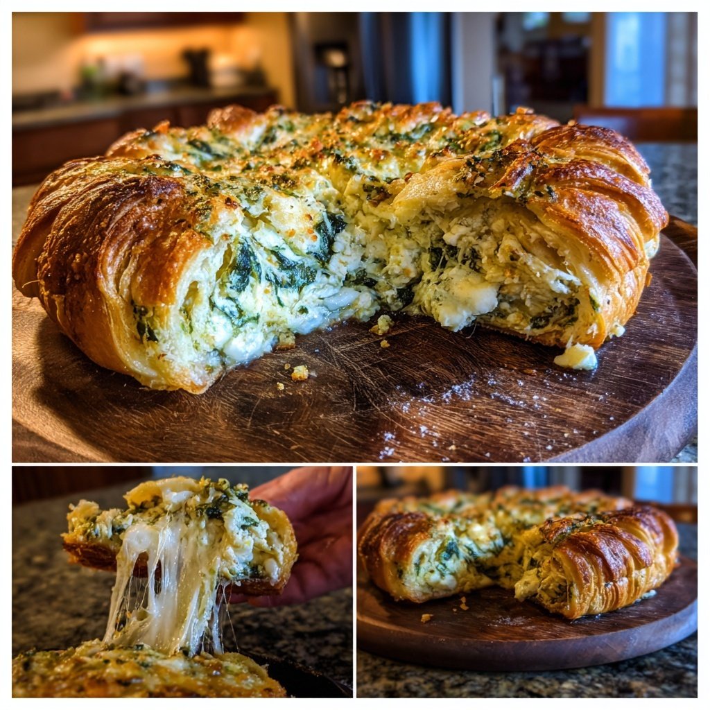 Savory Spinach Croissant Bake