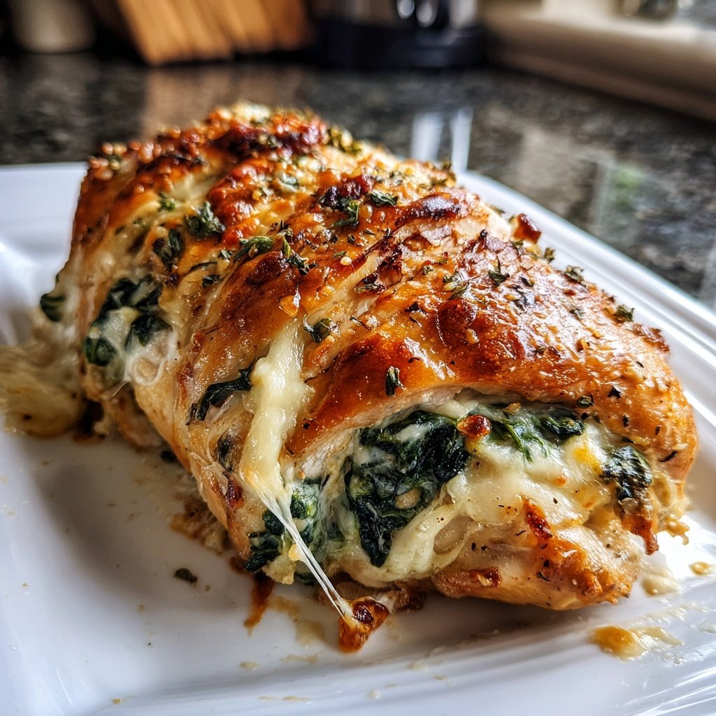 Stuffed Chicken Breast with Spinach and Cheese