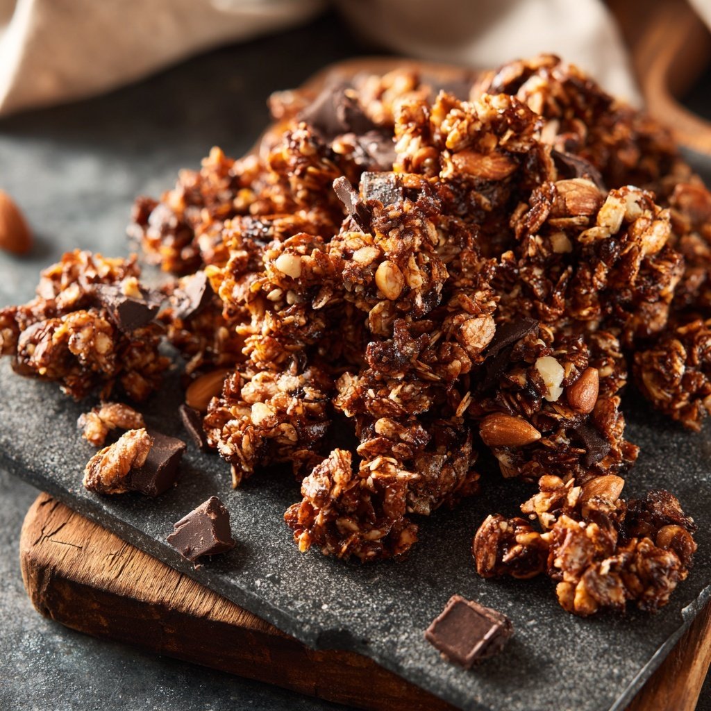 Chocolate Almond Granola Snack Clusters