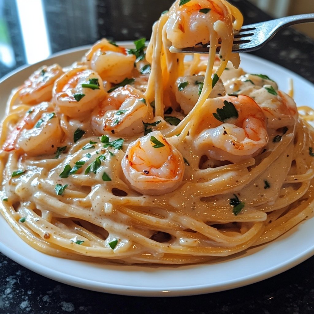 15-Minute Garlic Shrimp Pasta