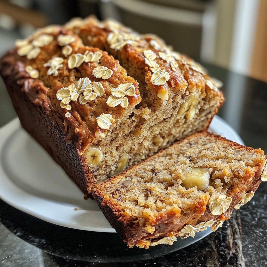 Healthy Banana Bread with Oats Recipe