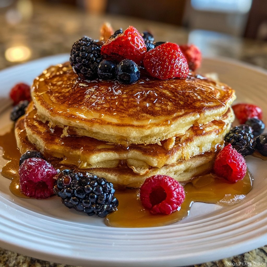 Valentines Breakfast Vanilla Almond Pancakes