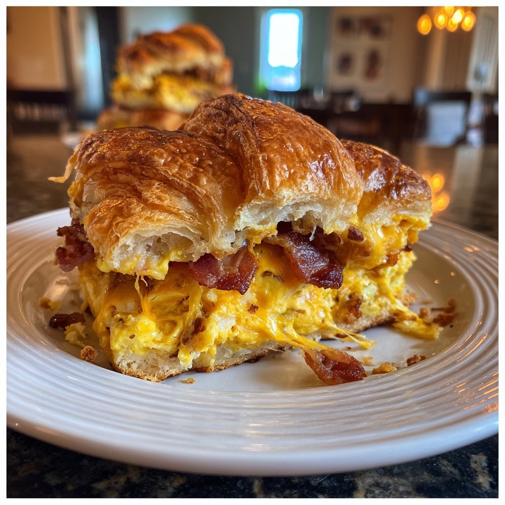 Croissant Breakfast Sandwich Bake