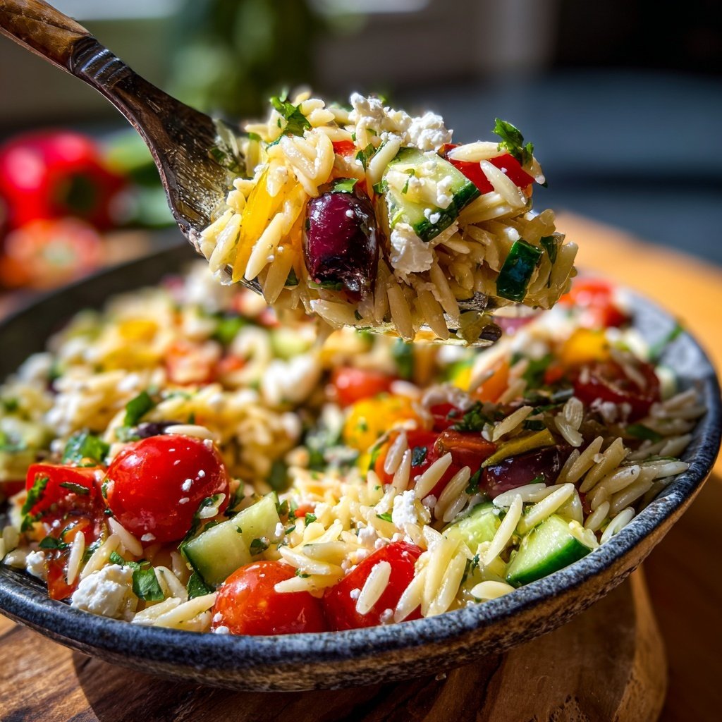 Healthy Lunch Greek Orzo Salad