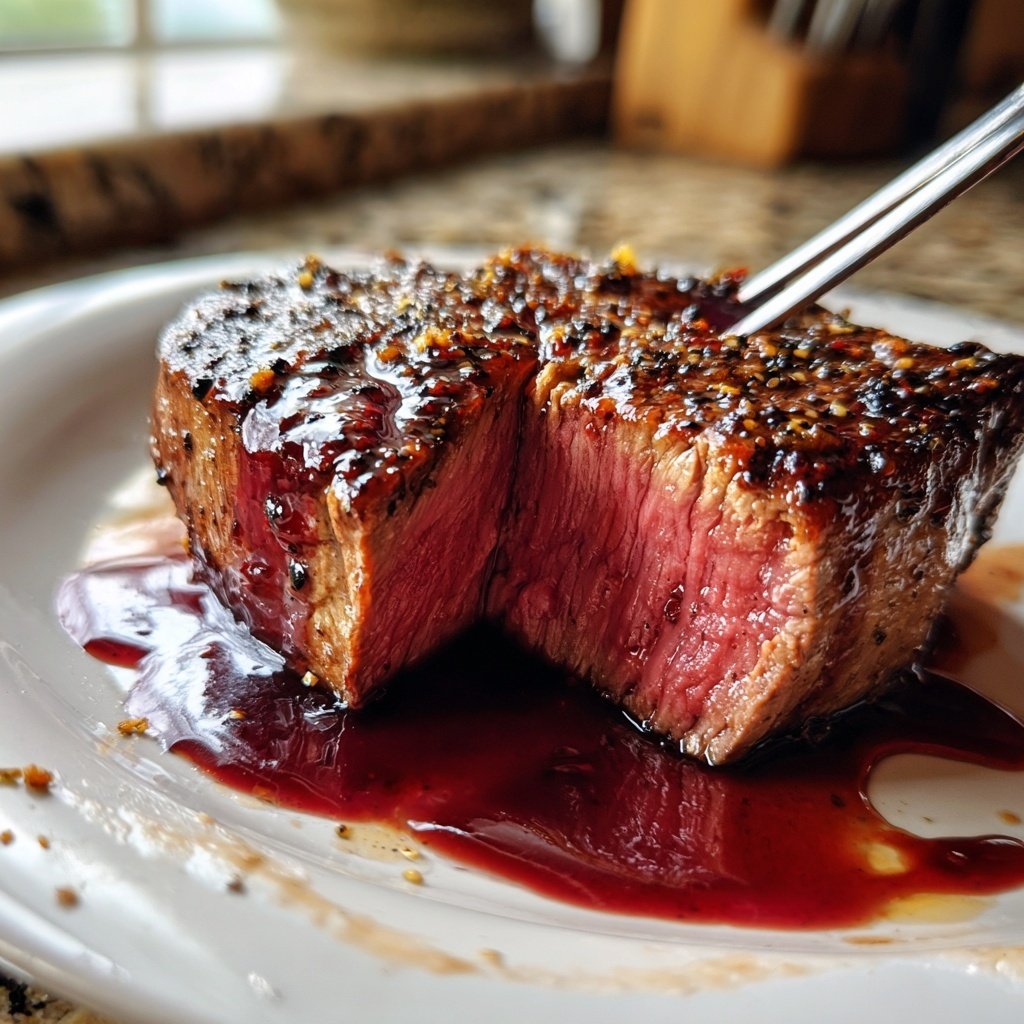 Filet Mignon with Red Wine Reduction