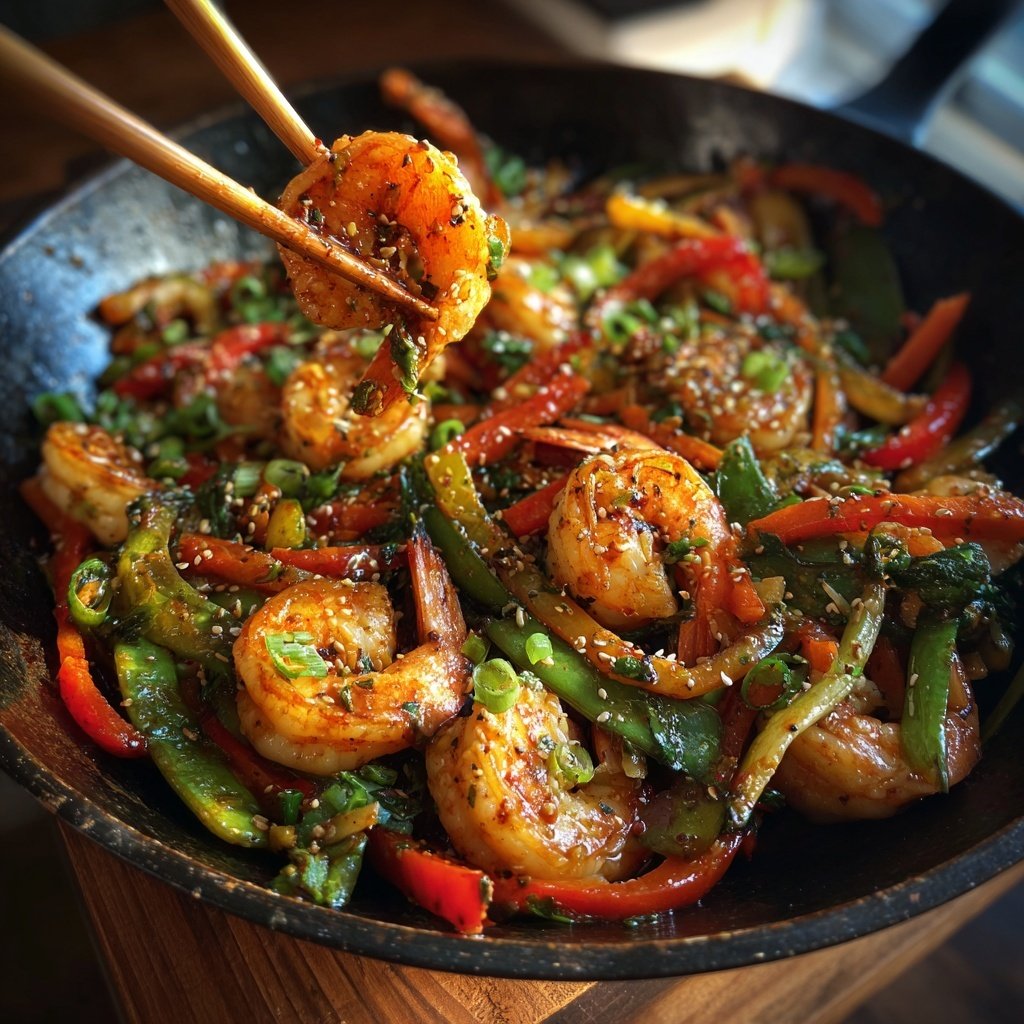 Easy Healthy Shrimp Stir Fry Dinner