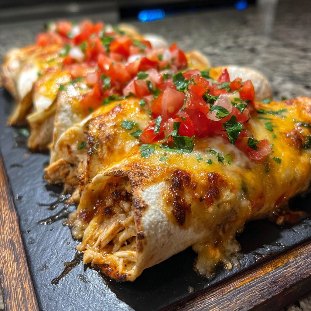 Shredded Chicken Burrito Bake