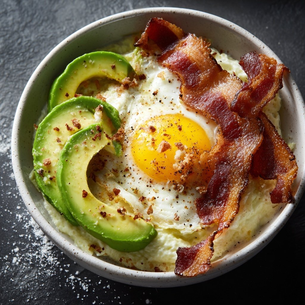 Keto Breakfast Bowl With Avocado