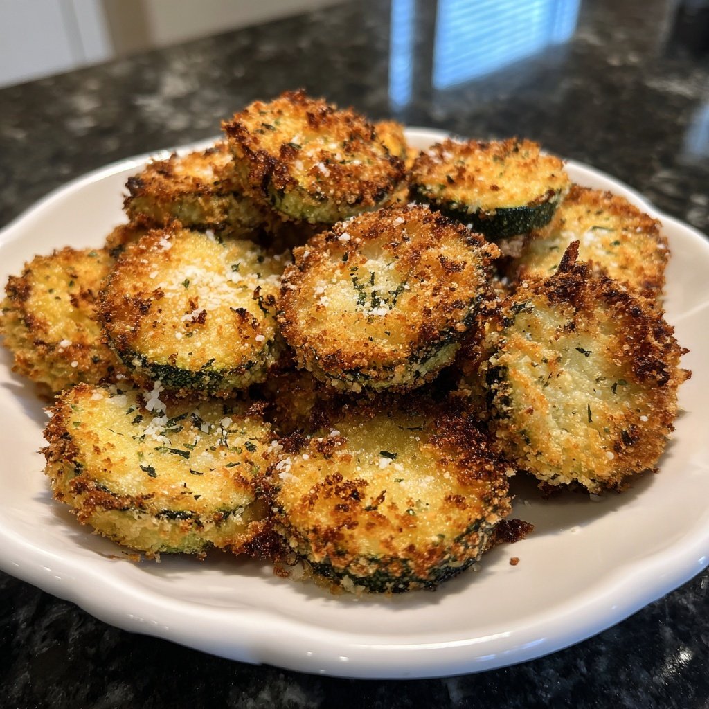 Crispy Zucchini Parmesan Coins
